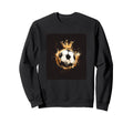 Nice Soccer Ball Golden Crown And Sweatshirt - Unique Graphic for Adults - T-Shirt, Sweatshirt, Hoodie