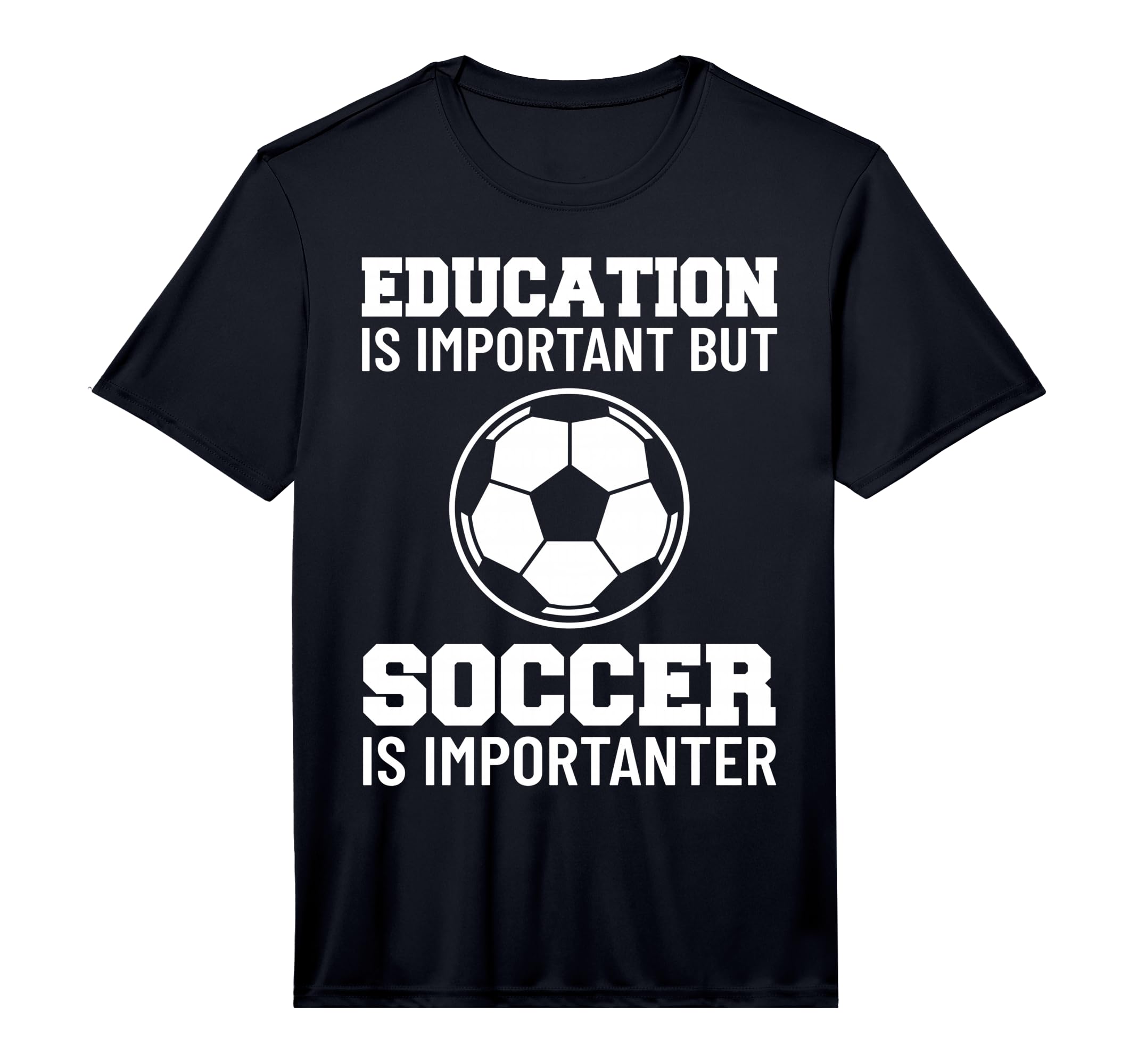 Education Is Important But Soccer Is T-Shirt - Custom Art Print for Adults - T-Shirt, Sweatshirt, Hoodie