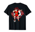 Dabbing Soccer Montenegro Jersey Floral T-Shirt - Graphic Print Men Women - T-Shirt, Sweatshirt, Hoodie