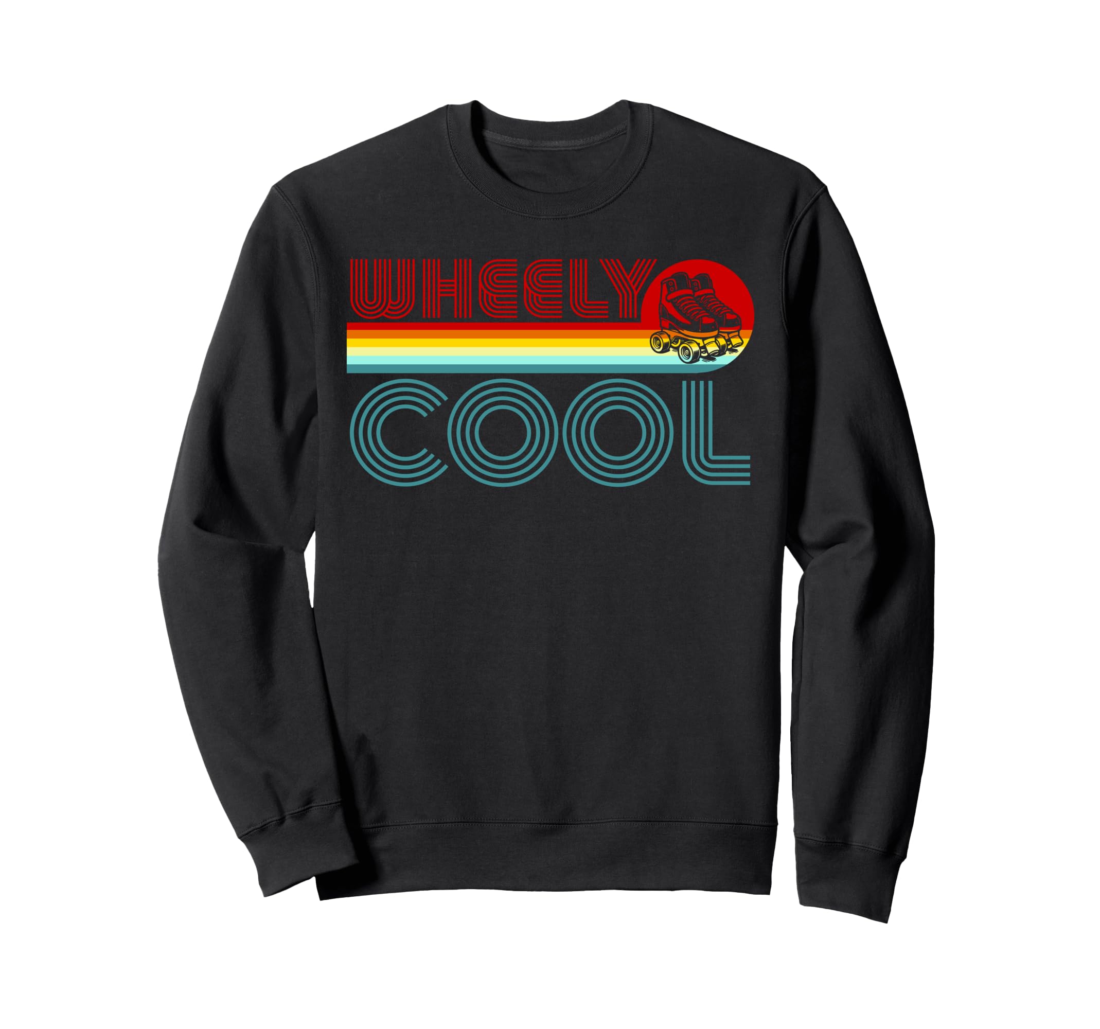Roller Skating Skate 1970S Wheely Sweatshirt - Aesthetic Graphic Unisex - T-Shirt, Sweatshirt, Hoodie
