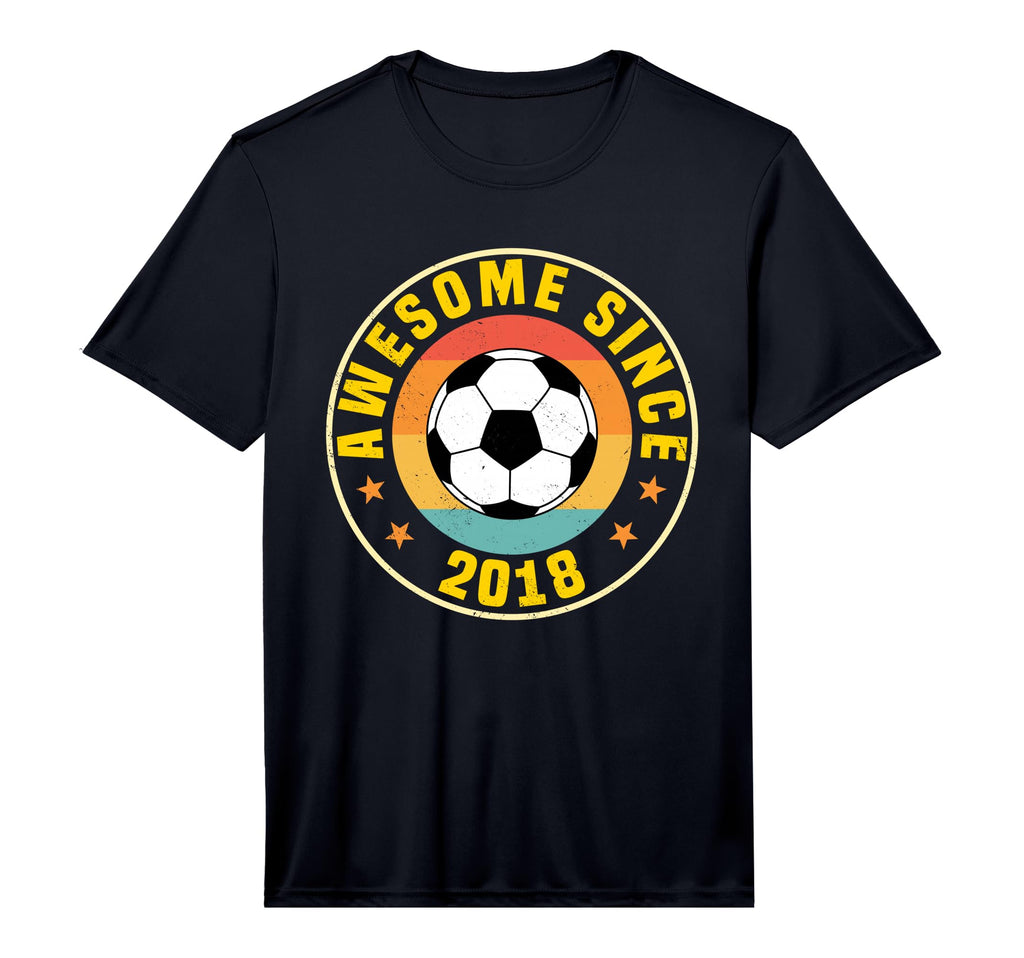 Awesome Since 2018 Soccer Birthday T-Shirt - Unique Graphic Men Women - T-Shirt, Sweatshirt, Hoodie