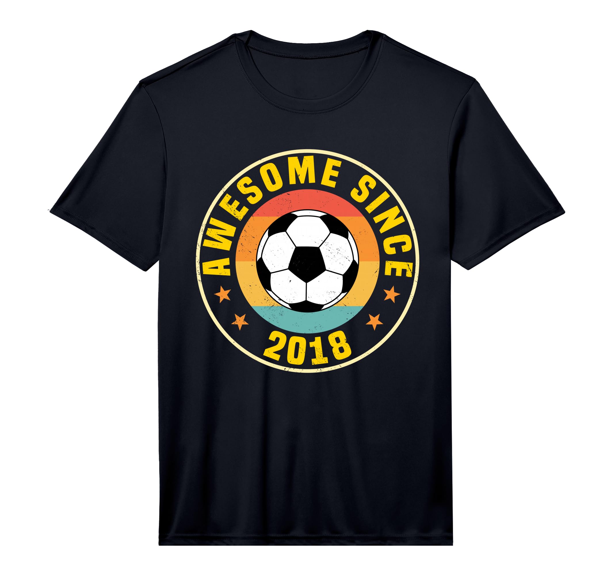 Awesome Since 2018 Soccer Birthday T-Shirt - Unique Graphic Men Women - T-Shirt, Sweatshirt, Hoodie