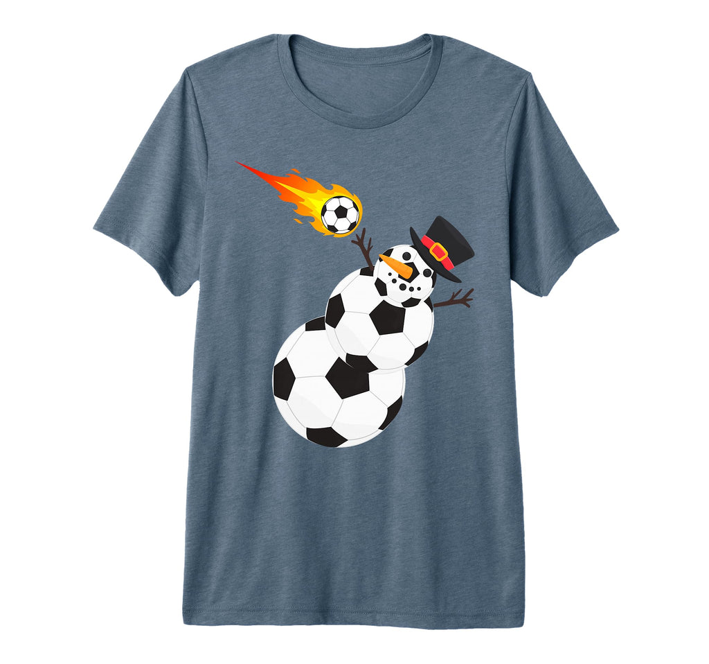 Soccer Balls Snowman Winter T-Shirt - Casual Everyday Wear for Adults - T-Shirt, Sweatshirt, Hoodie