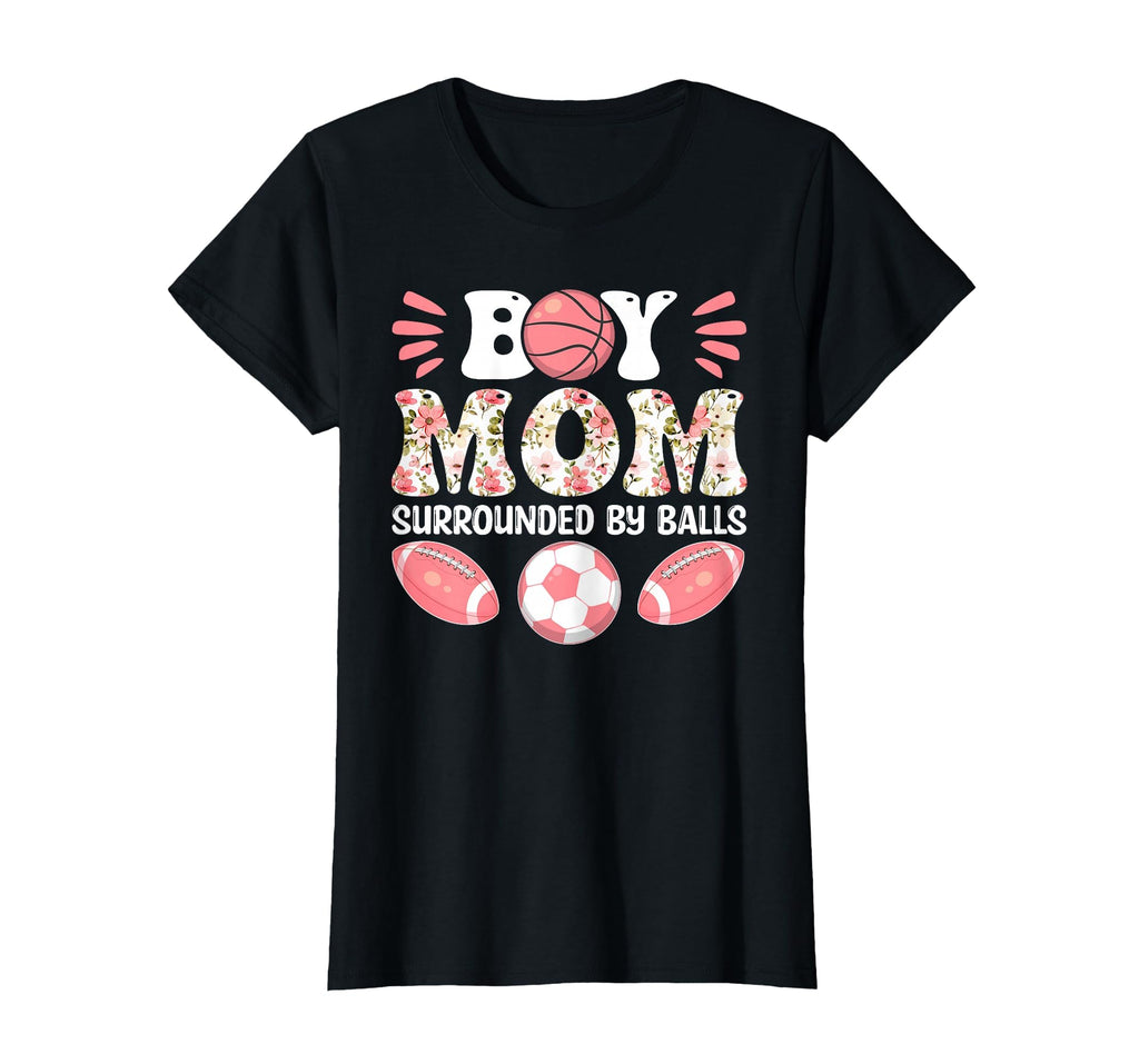 Mom Surrounded Balls Happy Mothers T-Shirt - Aesthetic Graphic for Adults - T-Shirt, Sweatshirt, Hoodie