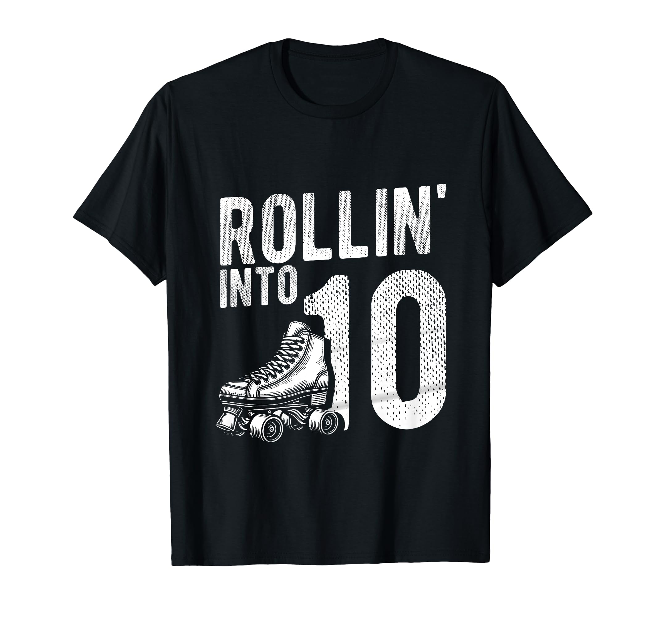 Rollin Into 10Th Birthday Roller T-Shirt - Minimalist Print Men Women - T-Shirt, Sweatshirt, Hoodie