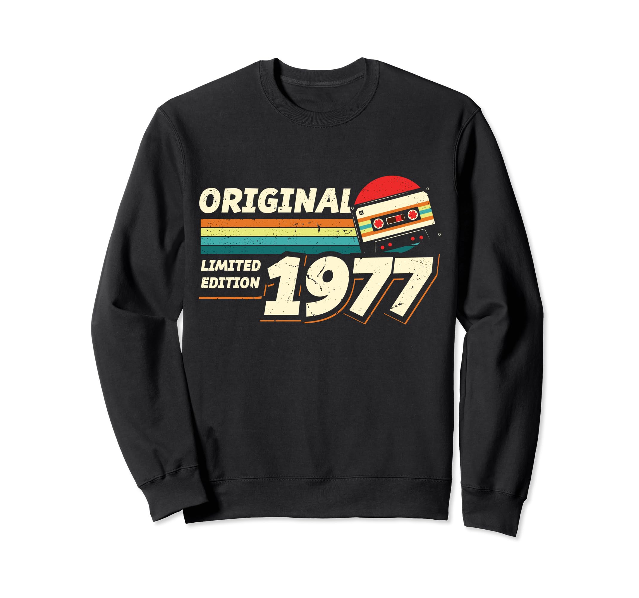 1977 Cassette Tape 47Th Birthday Sweatshirt - Minimalist Print Unisex - T-Shirt, Sweatshirt, Hoodie