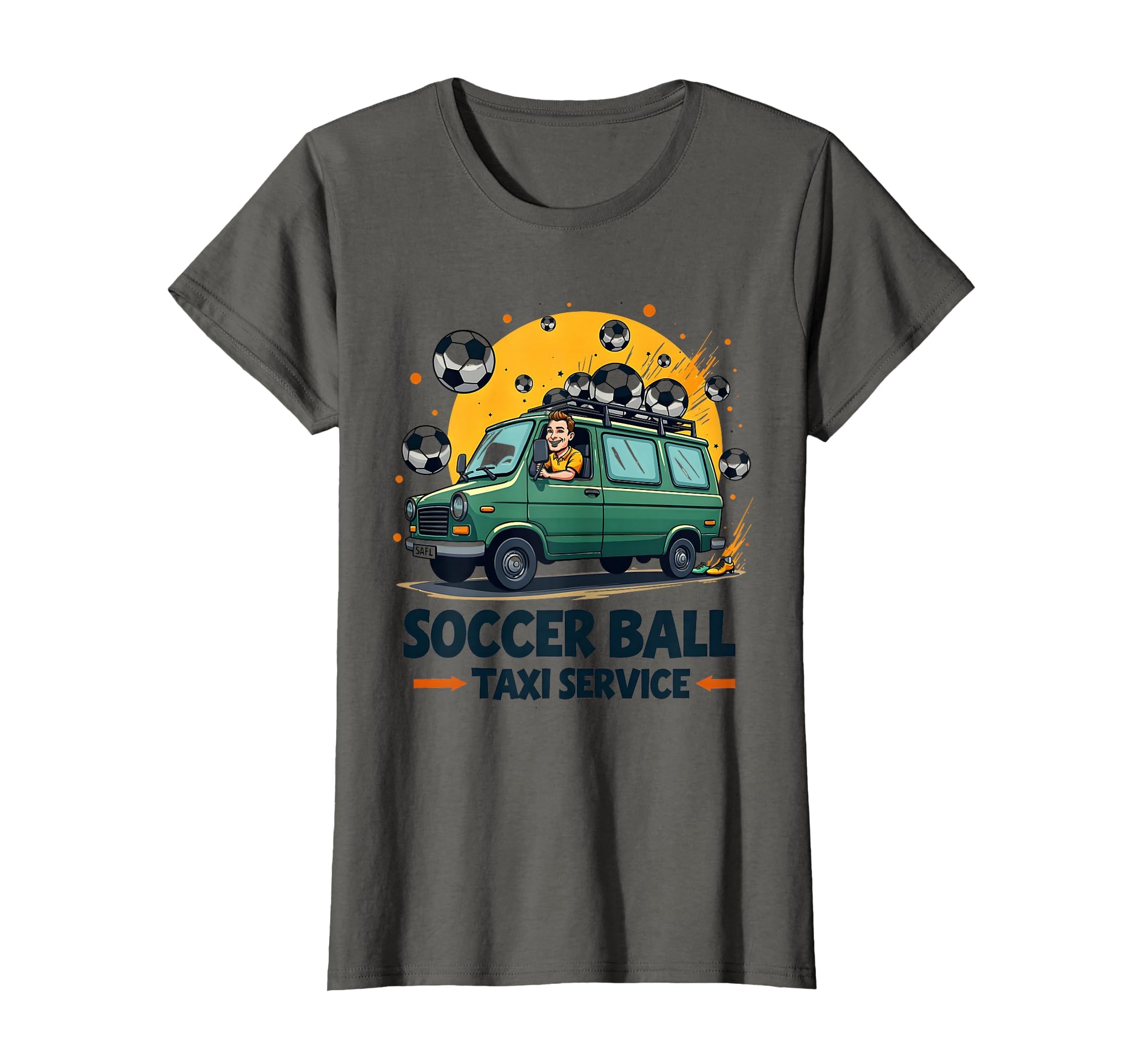 Soccer Ball Taxi Service Dad T-Shirt - Fun Novelty Design Men Women - T-Shirt, Sweatshirt, Hoodie