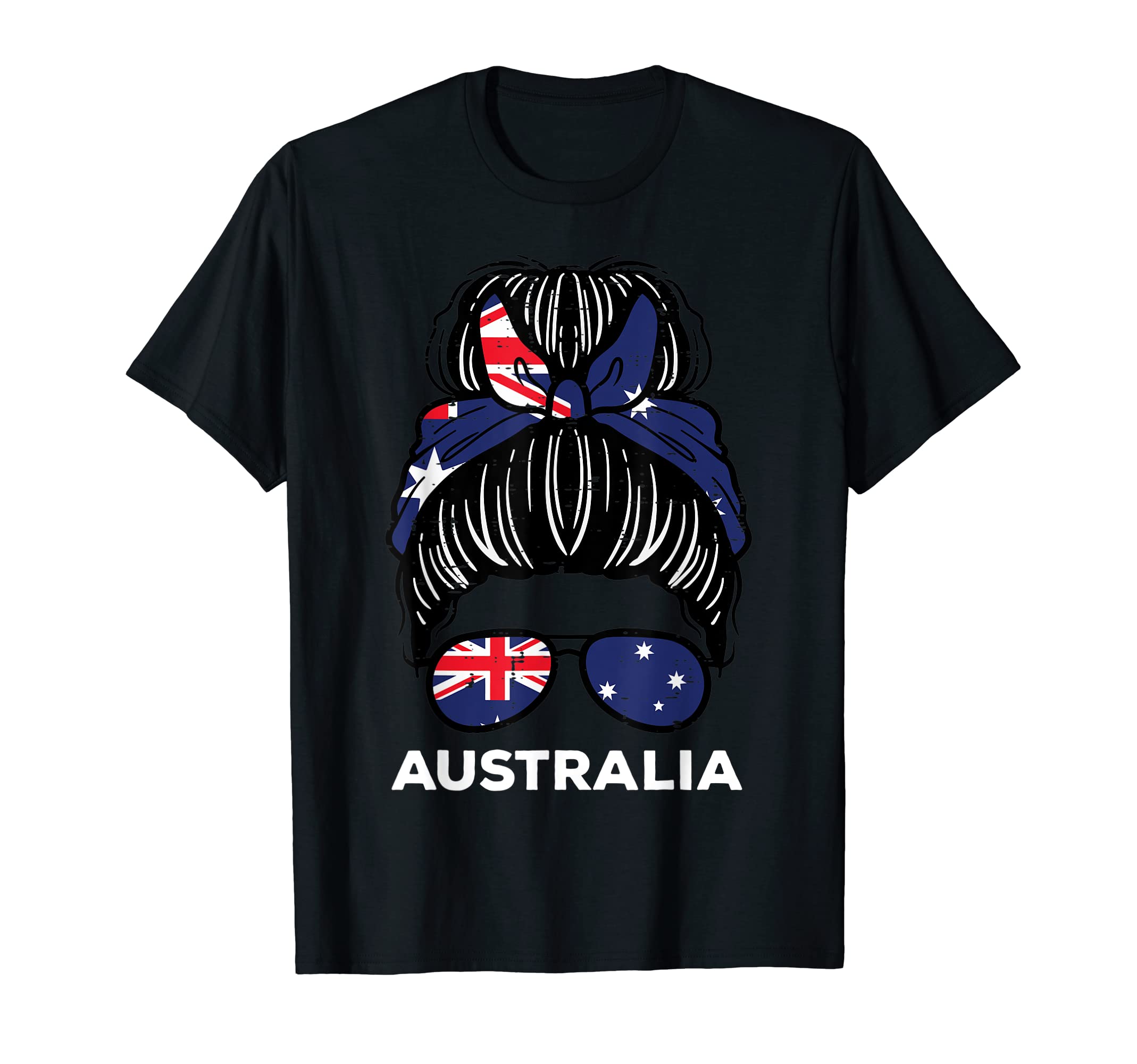 Australia Flag Hairbun Football T-Shirt - Custom Art Print Men Women - T-Shirt, Sweatshirt, Hoodie