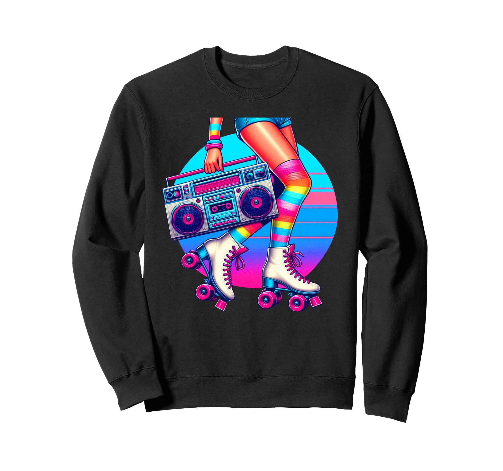 Rollerskates Funny 80S Roller Sweatshirt - Minimalist Print for Adults - T-Shirt, Sweatshirt, Hoodie