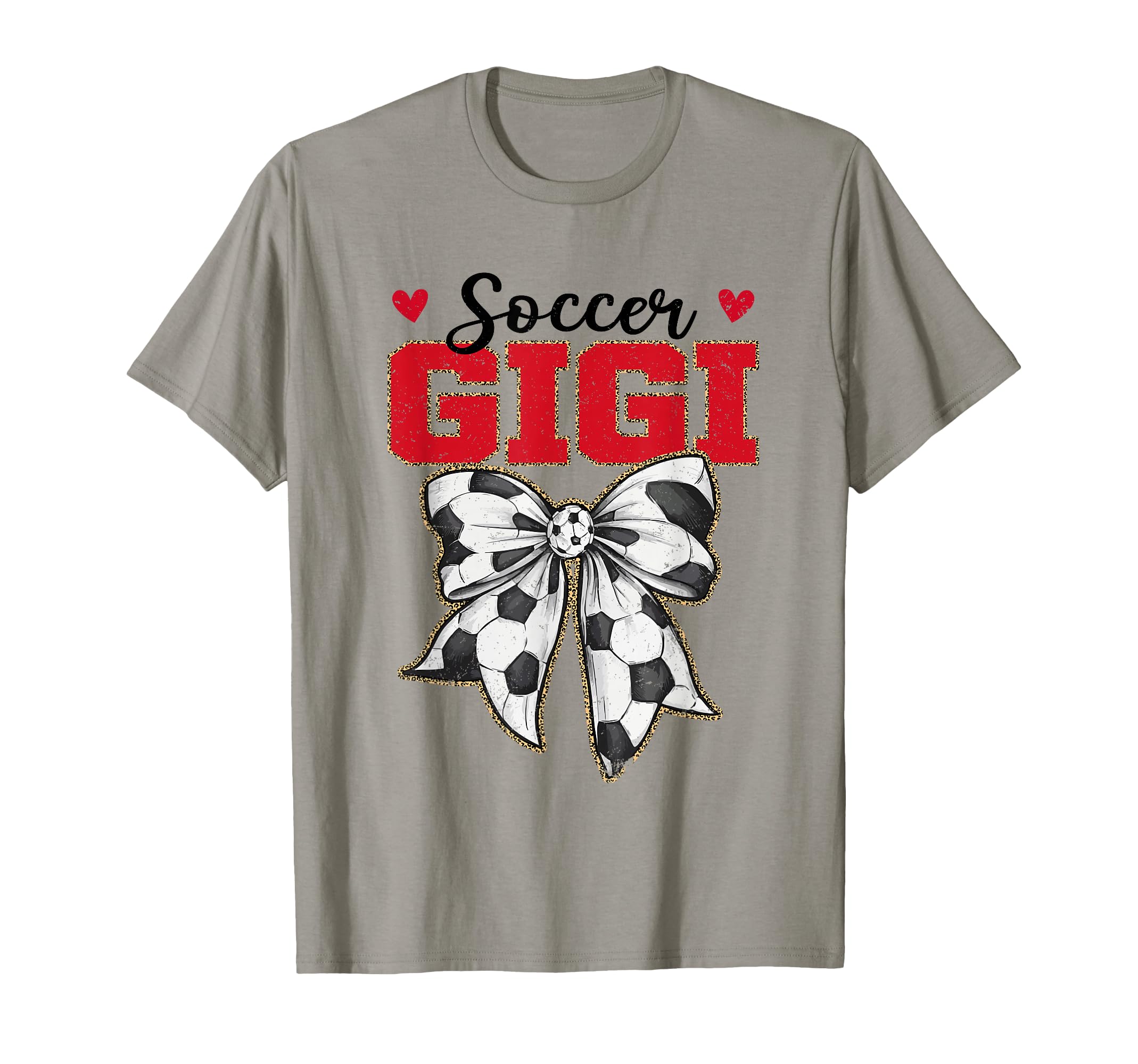Soccer Gigi Bow Leopard Soccer Lovers T-Shirt - Unique Graphic for Adults - T-Shirt, Sweatshirt, Hoodie