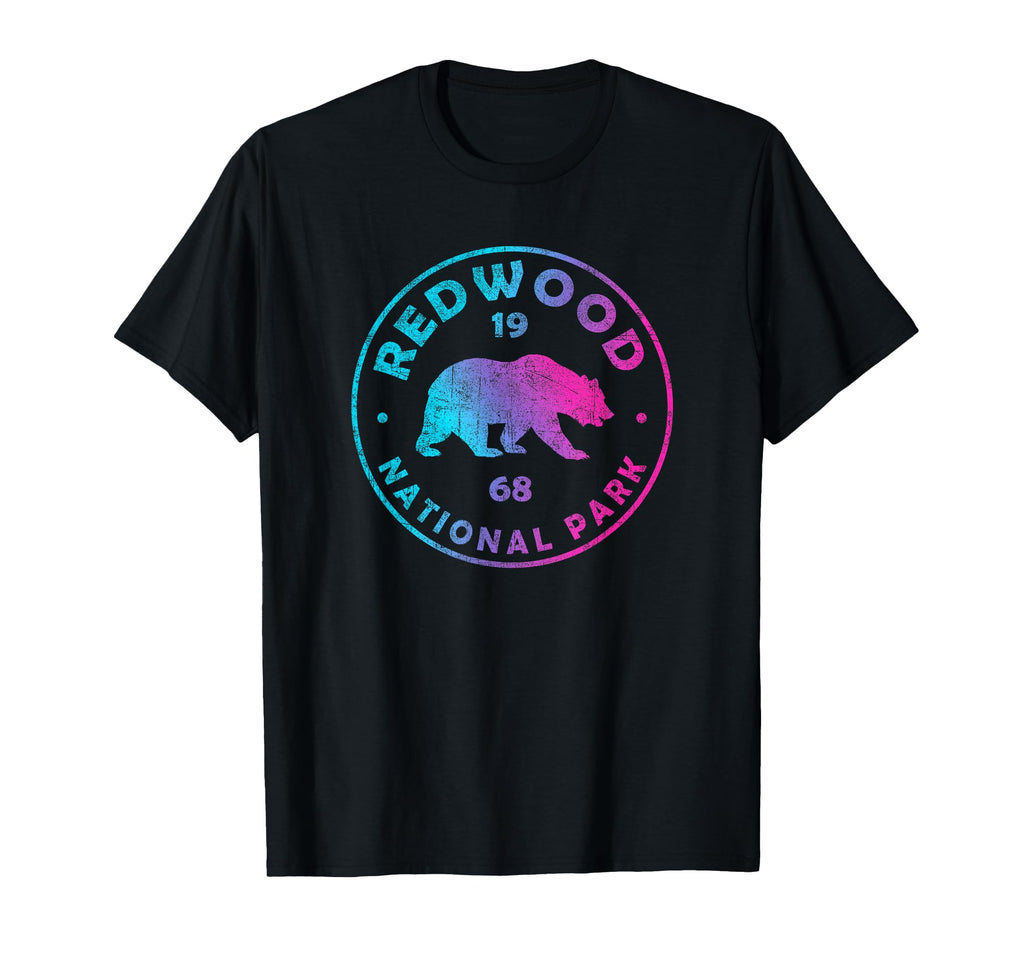 Redwood National Park Ca Tie Dye Bear T-Shirt - Graphic Print Men Women - T-Shirt, Sweatshirt, Hoodie