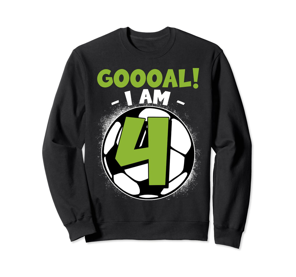 4 Year Old Birthday Soccer Sweatshirt - Fun Novelty Design Men Women - T-Shirt, Sweatshirt, Hoodie