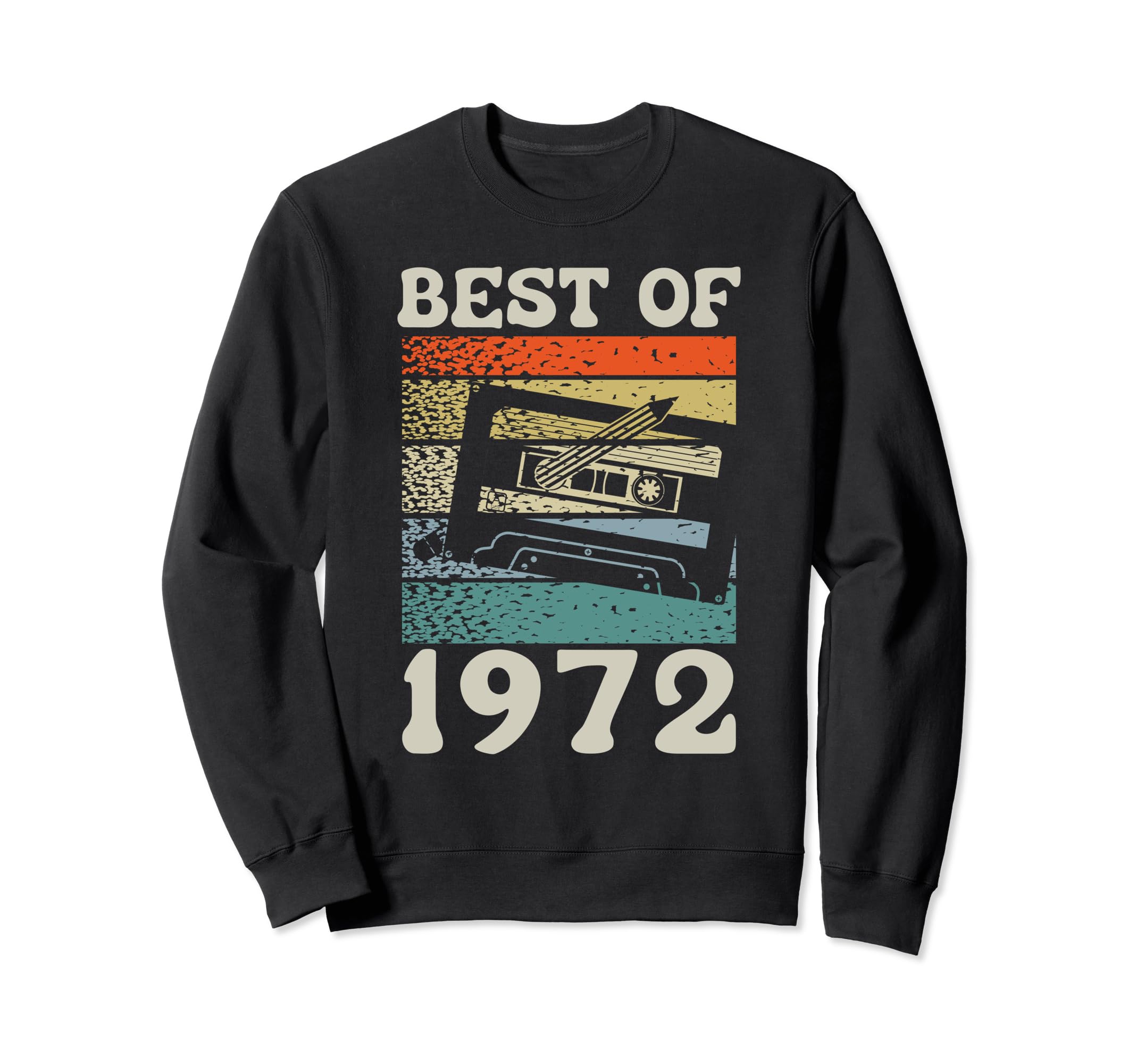 Best 1972 Cassette Tape 50Th Sweatshirt - Aesthetic Graphic for Adults - T-Shirt, Sweatshirt, Hoodie