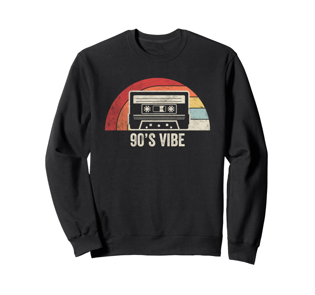 90S Vibe Cassette Tape Sweatshirt - Casual Everyday Wear for Adults - T-Shirt, Sweatshirt, Hoodie