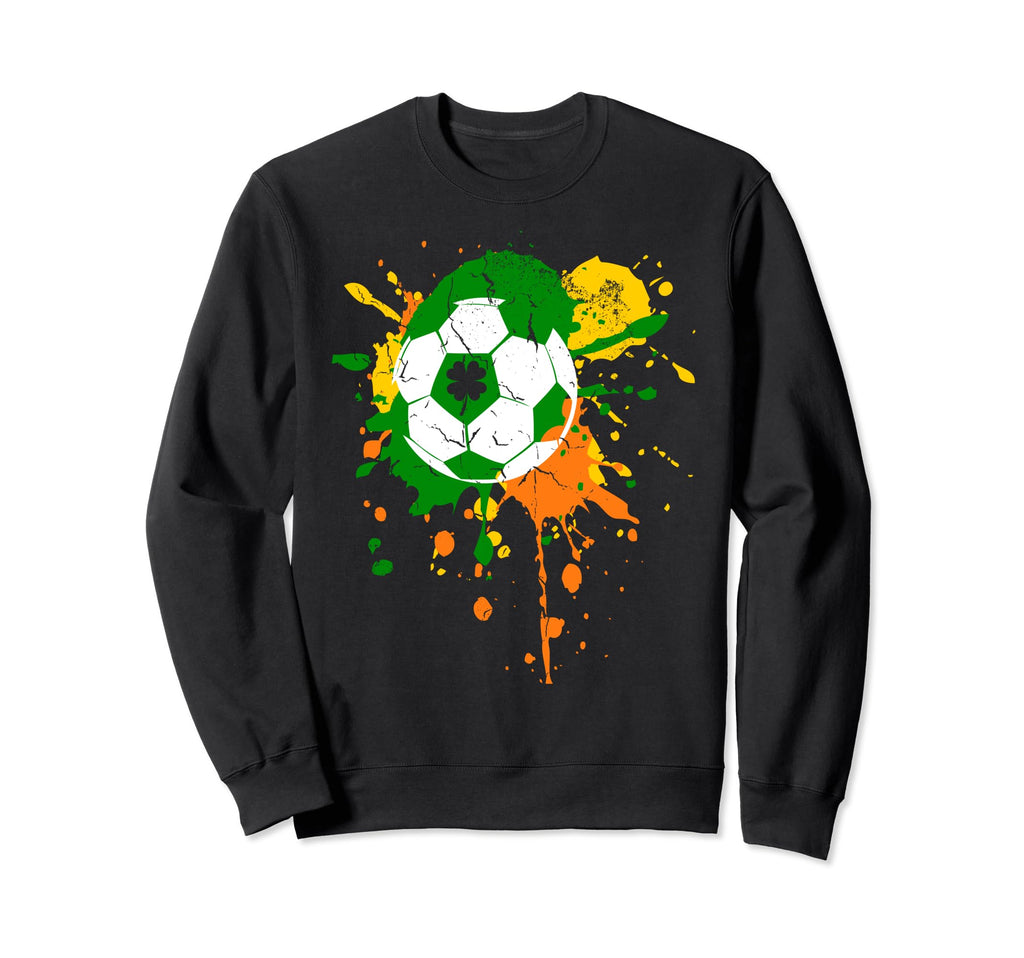 Soccer Ball Shamrock St Patricks Sweatshirt - Novelty Apparel for Adults - T-Shirt, Sweatshirt, Hoodie