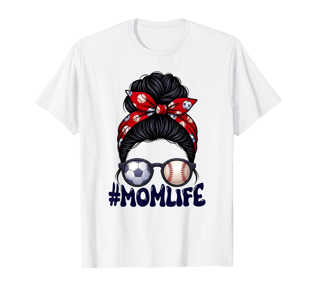 Mom Life Soccer Baseball Game Day T-Shirt - Minimalist Print for Adults - T-Shirt, Sweatshirt, Hoodie