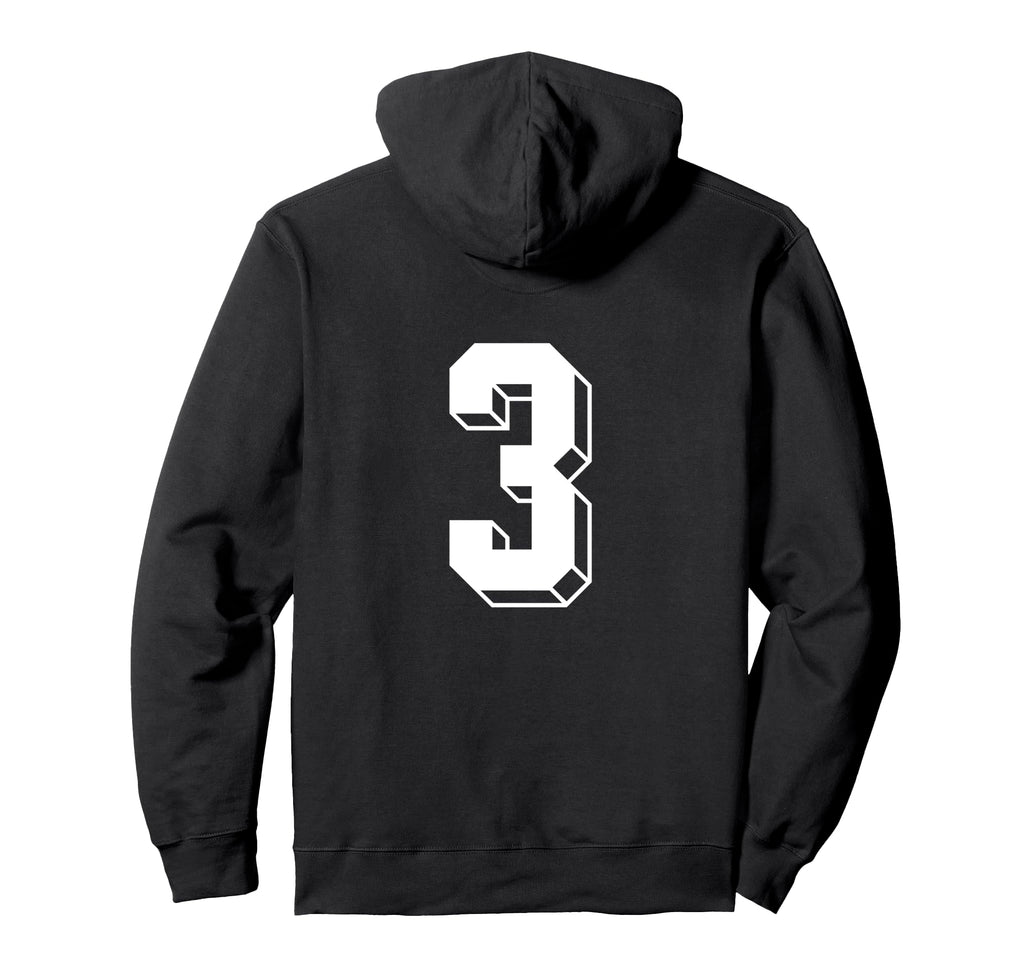 Number 3 Backside 80S 90S Team Jersey Hoodie - Novelty Apparel Men Women - T-Shirt, Sweatshirt, Hoodie