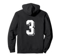 Number 3 Backside 80S 90S Team Jersey Hoodie - Novelty Apparel Men Women - T-Shirt, Sweatshirt, Hoodie