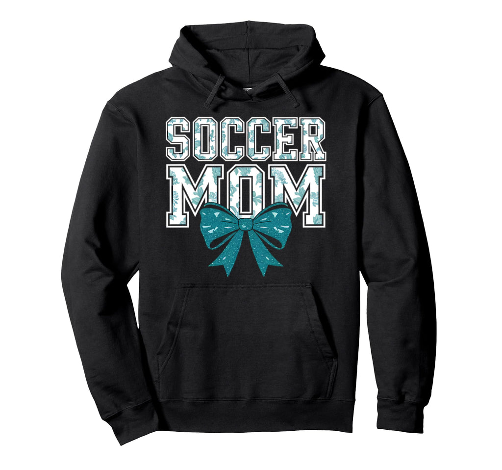 Soccer Mom Coquette Bow Mothers Day Hoodie - Novelty Apparel Unisex - T-Shirt, Sweatshirt, Hoodie