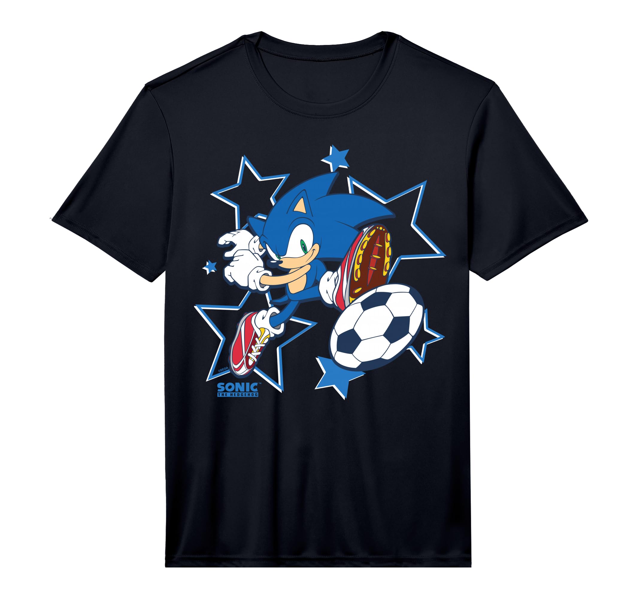 Sonic Hedgehog Stricking Soccer Ball T-Shirt - Fun Novelty Design Unisex - T-Shirt, Sweatshirt, Hoodie