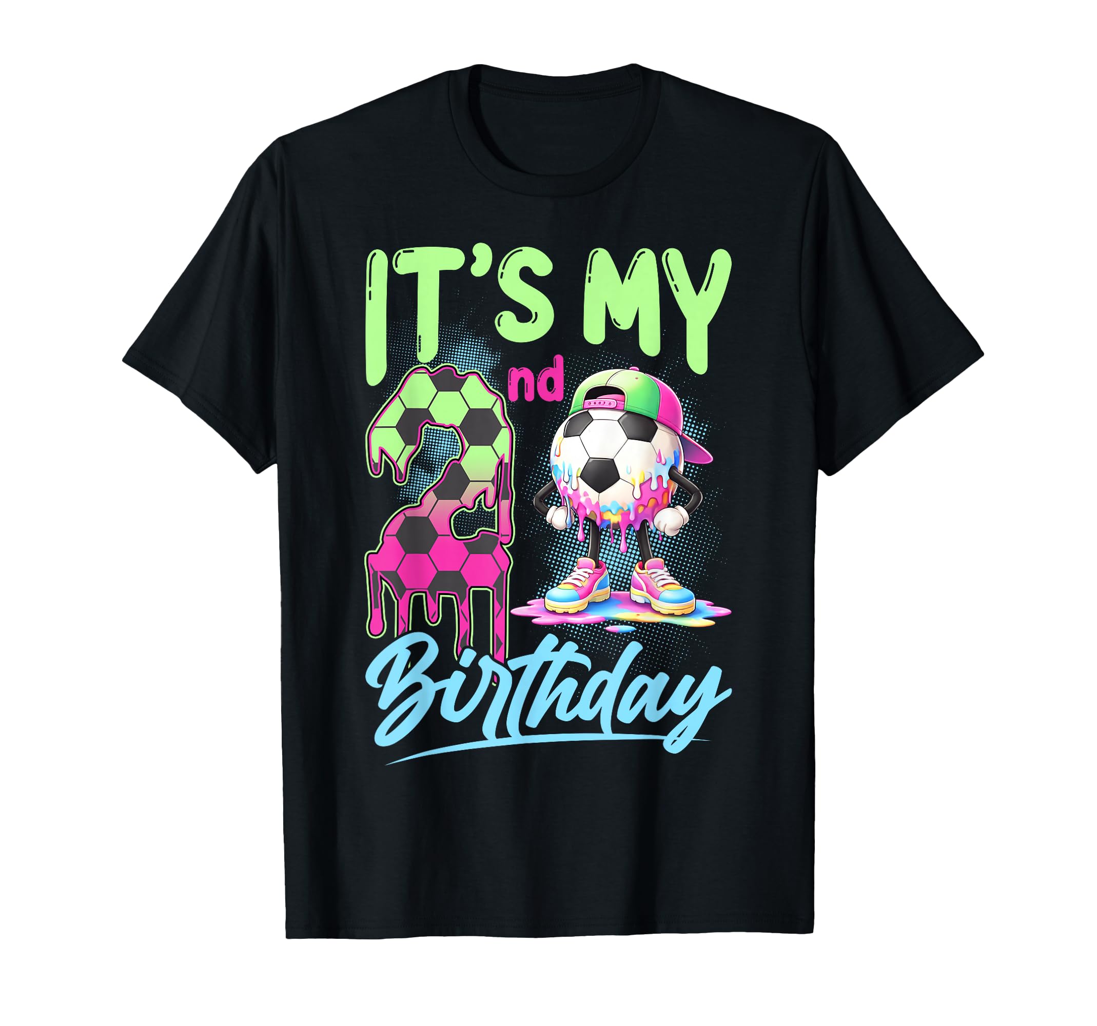 Its My 2Nd Birthday Soccer Ball 2 T-Shirt - Minimalist Print Men Women - T-Shirt, Sweatshirt, Hoodie