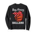 Busy Raising Ballers Funny Basketball Sweatshirt - Minimalist Print Unisex - T-Shirt, Sweatshirt, Hoodie