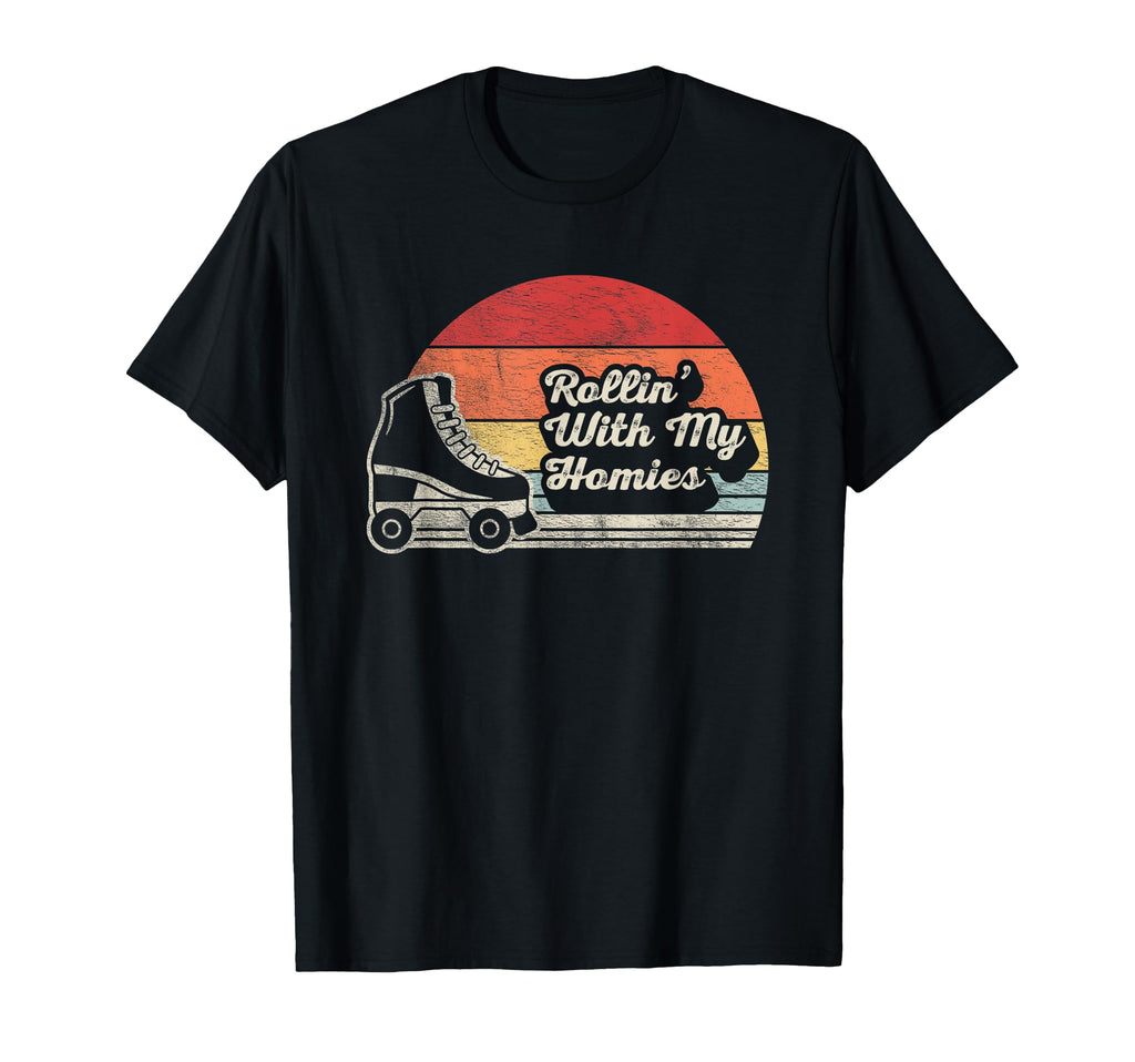 Rollin My Homies Roller Skating T-Shirt - Fun Novelty Design for Adults - T-Shirt, Sweatshirt, Hoodie
