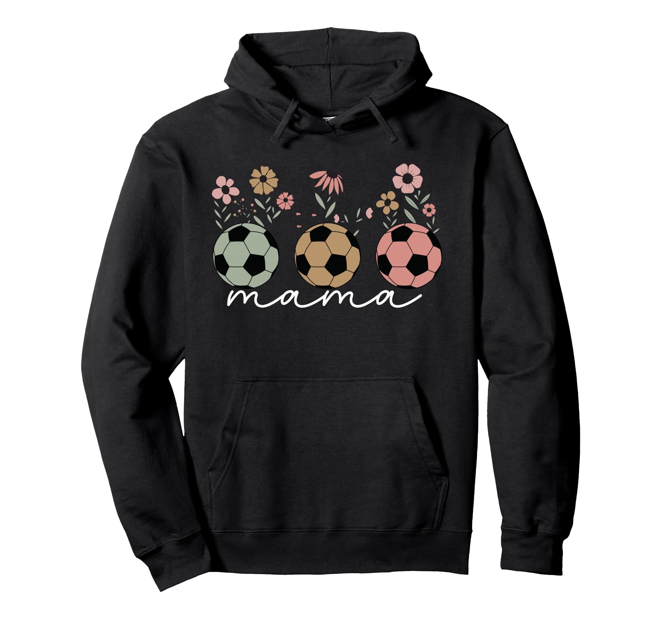 Soccer Mama Mom Floral Wildflower Spring Hoodie - Novelty Apparel Men Women - T-Shirt, Sweatshirt, Hoodie