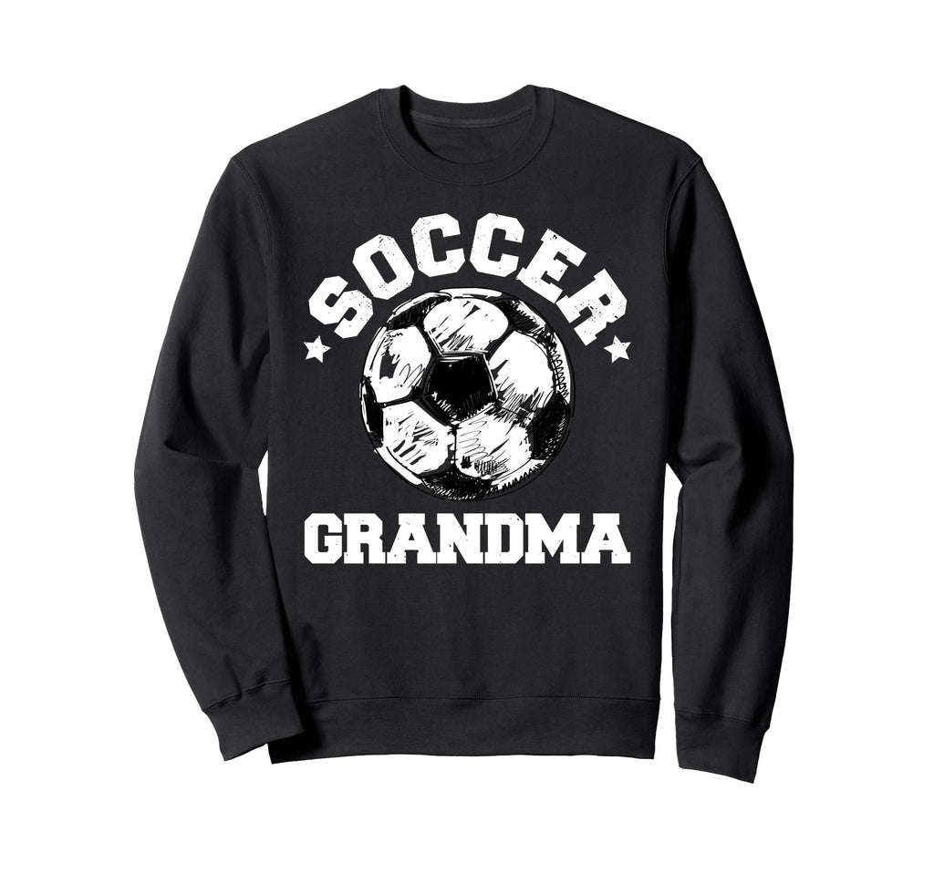 Soccer Grandma Soccer Ball Distressed Sweatshirt - Graphic Print Men Women - T-Shirt, Sweatshirt, Hoodie