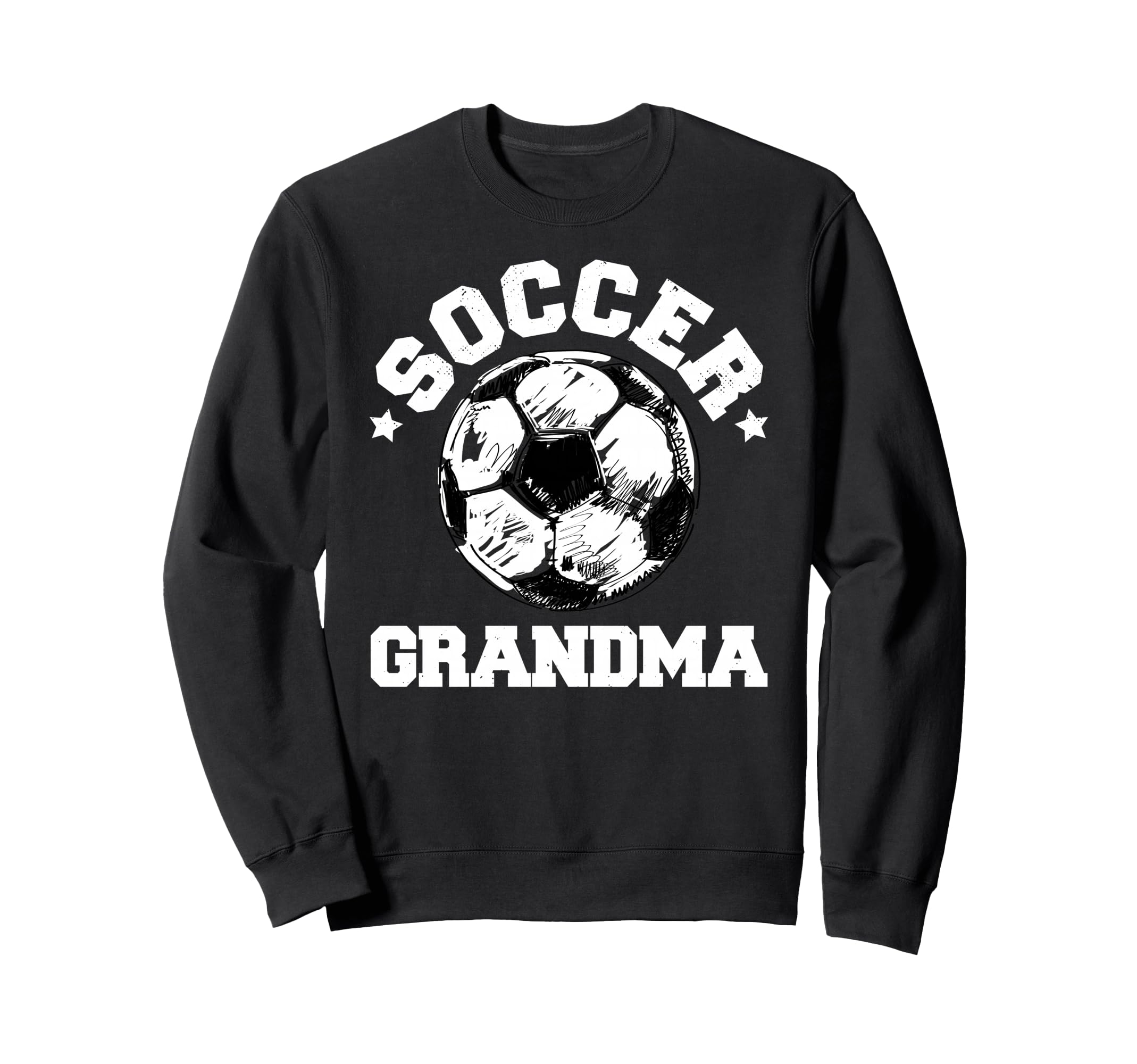 Soccer Grandma Soccer Ball Distressed Sweatshirt - Graphic Print Men Women - T-Shirt, Sweatshirt, Hoodie