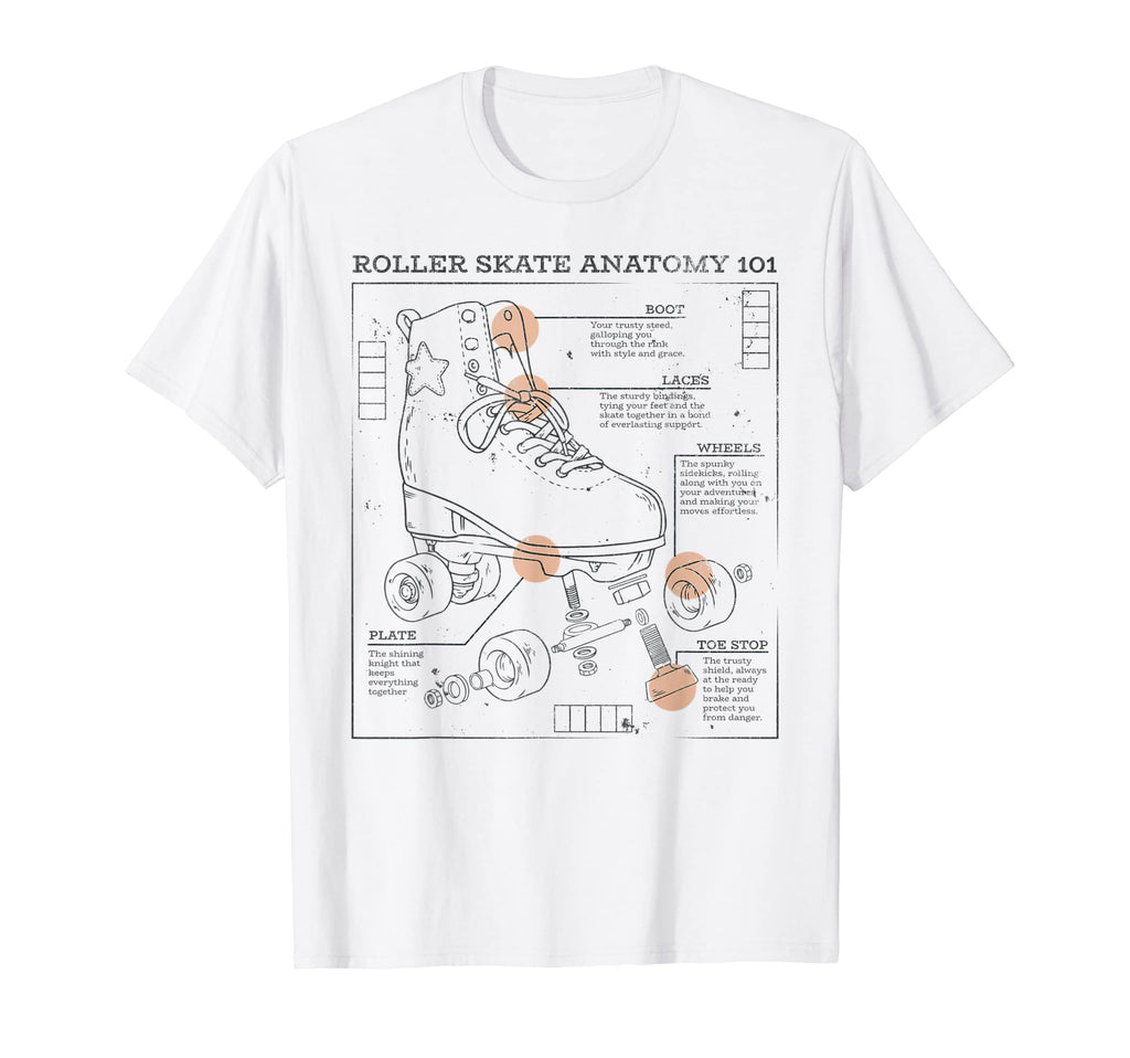 Roller Skate Anatomy Skater Sweet T-Shirt - Aesthetic Graphic Men Women - T-Shirt, Sweatshirt, Hoodie