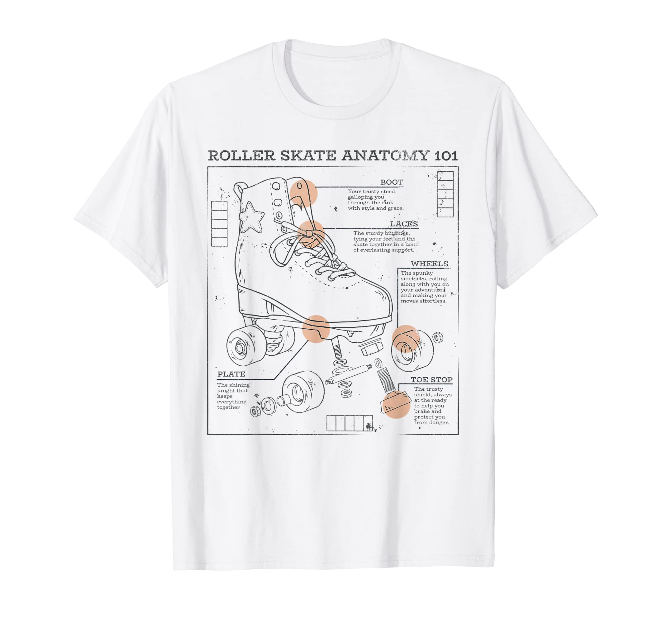 Roller Skate Anatomy Skater Sweet T-Shirt - Aesthetic Graphic Men Women - T-Shirt, Sweatshirt, Hoodie