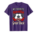 My Favorite Goalie Calls Me Great Uncle T-Shirt - Minimalist Print Unisex - T-Shirt, Sweatshirt, Hoodie