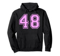 48 Number Forty Eight Sports Varsity Hoodie - Unique Graphic Men Women - T-Shirt, Sweatshirt, Hoodie