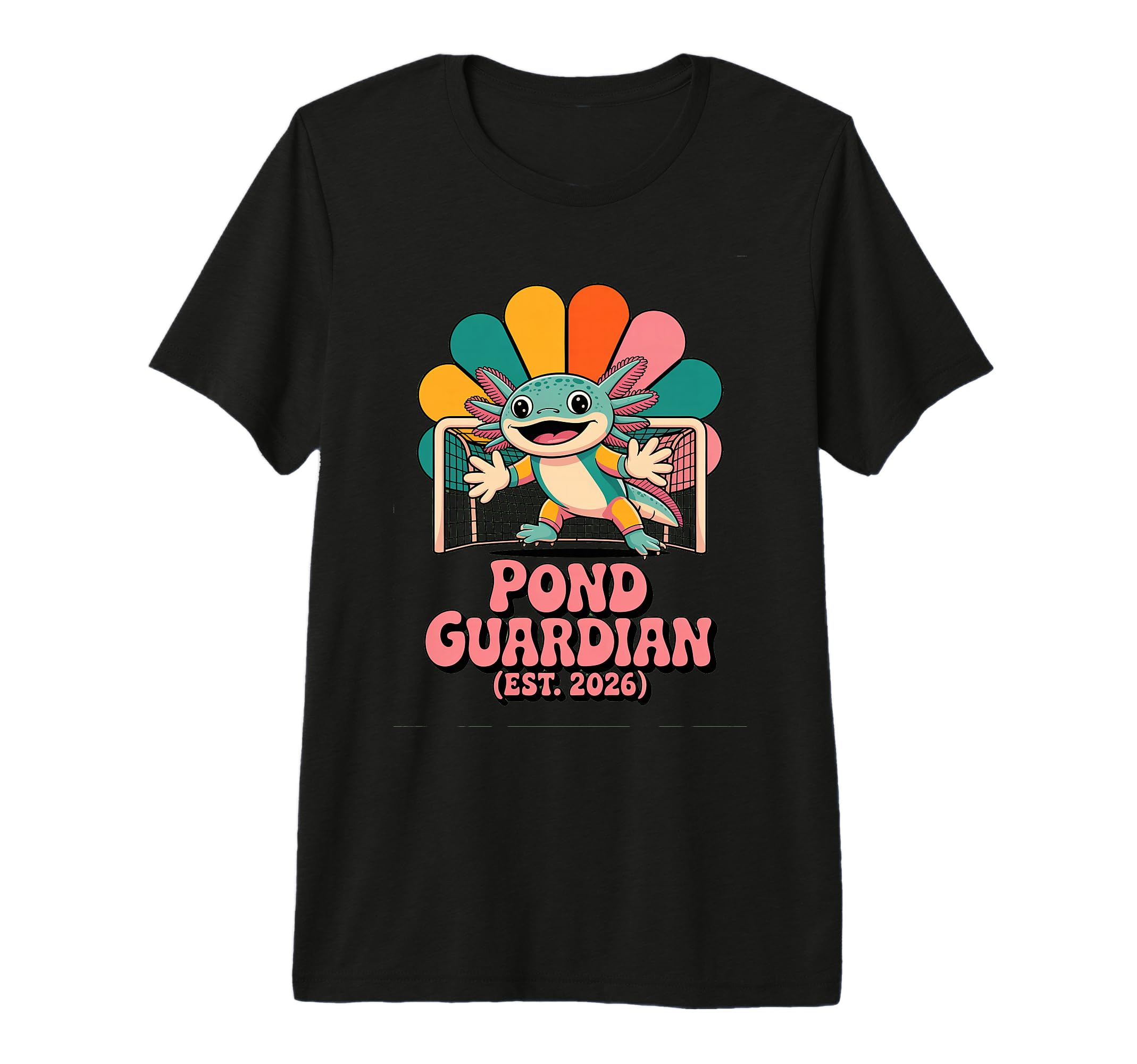 Axolotl Soccer Goalie Pond Guardian T-Shirt - Aesthetic Graphic for Adults - T-Shirt, Sweatshirt, Hoodie