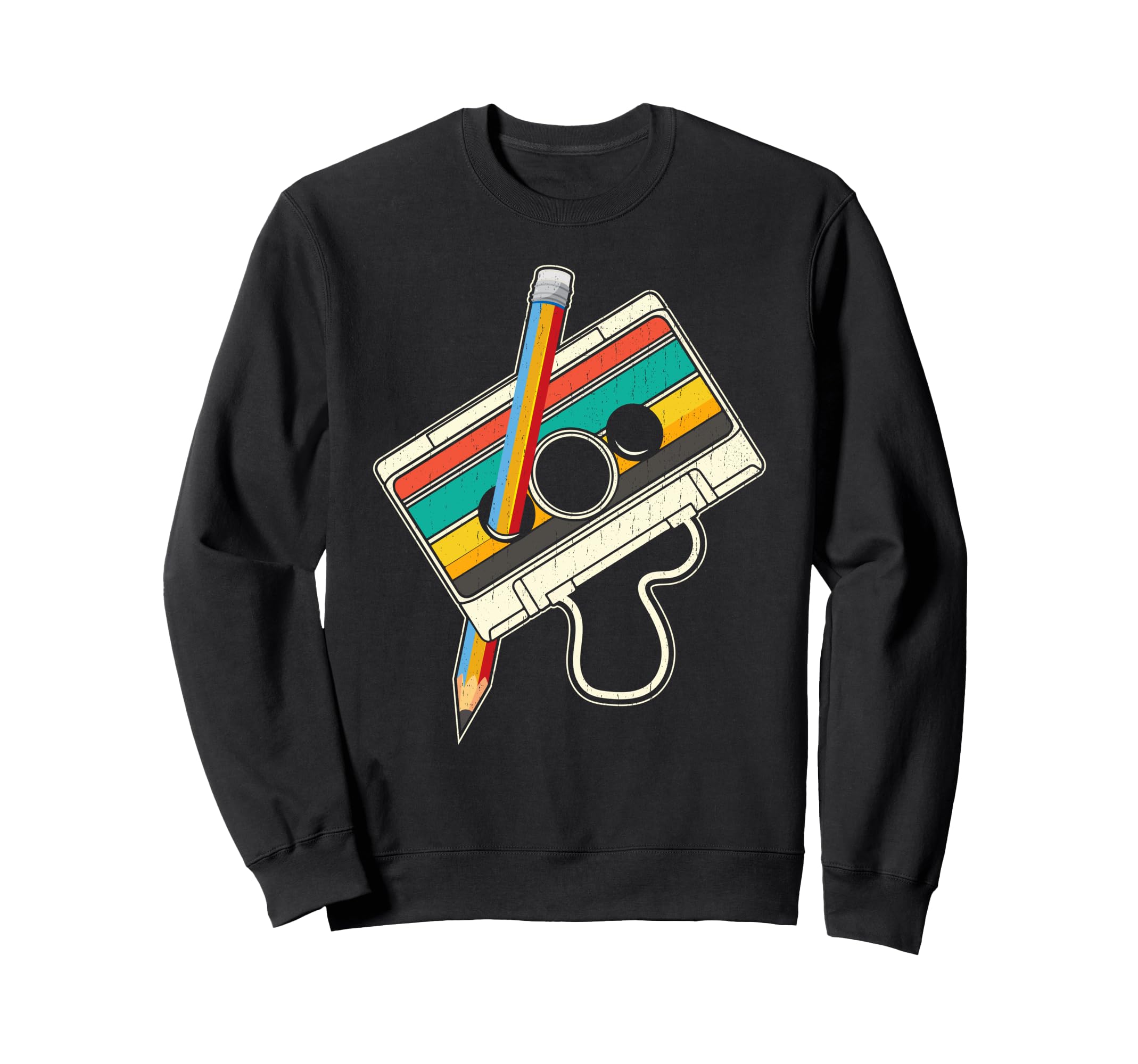 Funny Cassette Tape Sweatshirt - Minimalist Print for Adults - T-Shirt, Sweatshirt, Hoodie