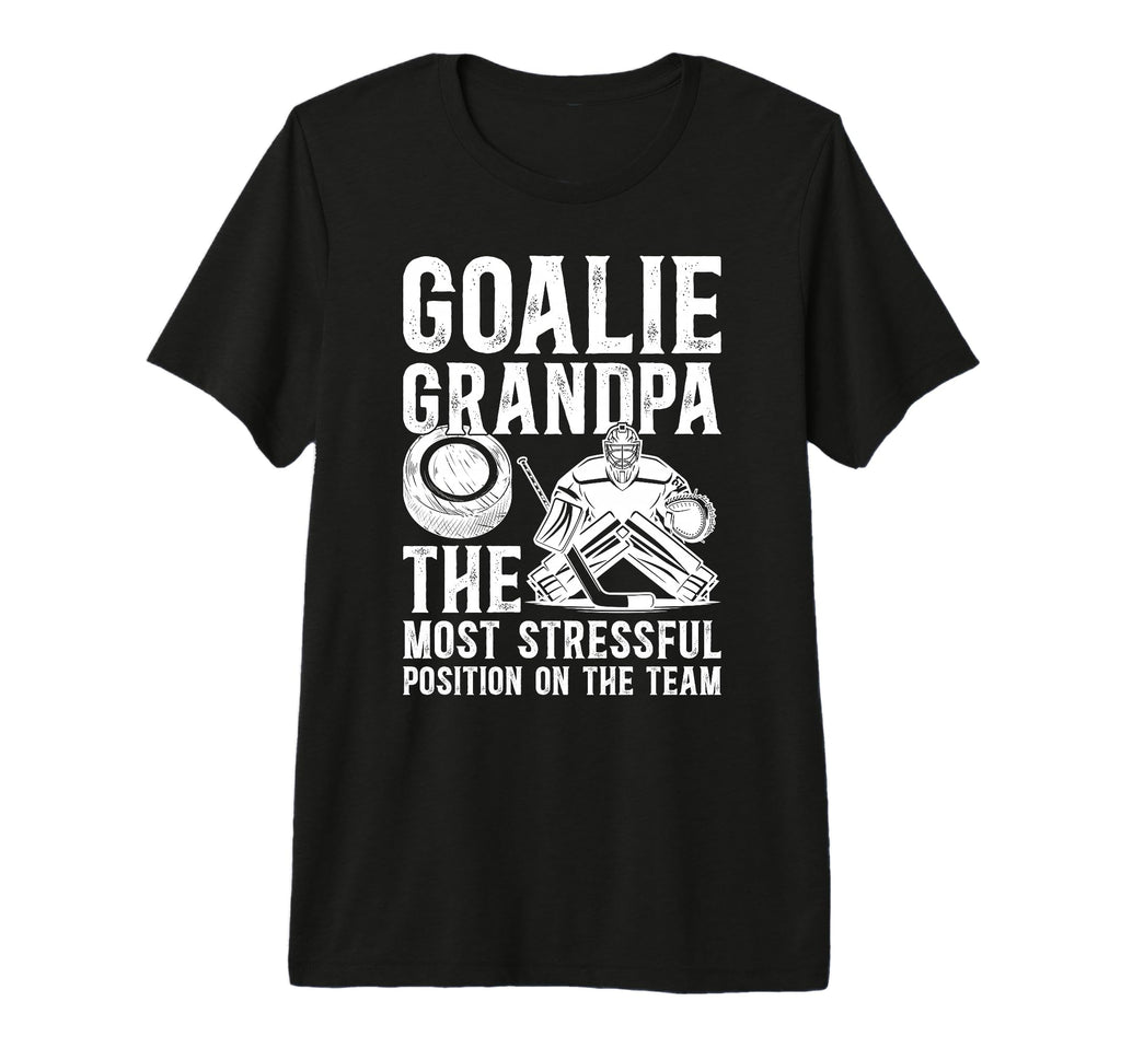 Mens Funny Hockey Goalie Grandpa T-Shirt - Minimalist Print for Adults - T-Shirt, Sweatshirt, Hoodie