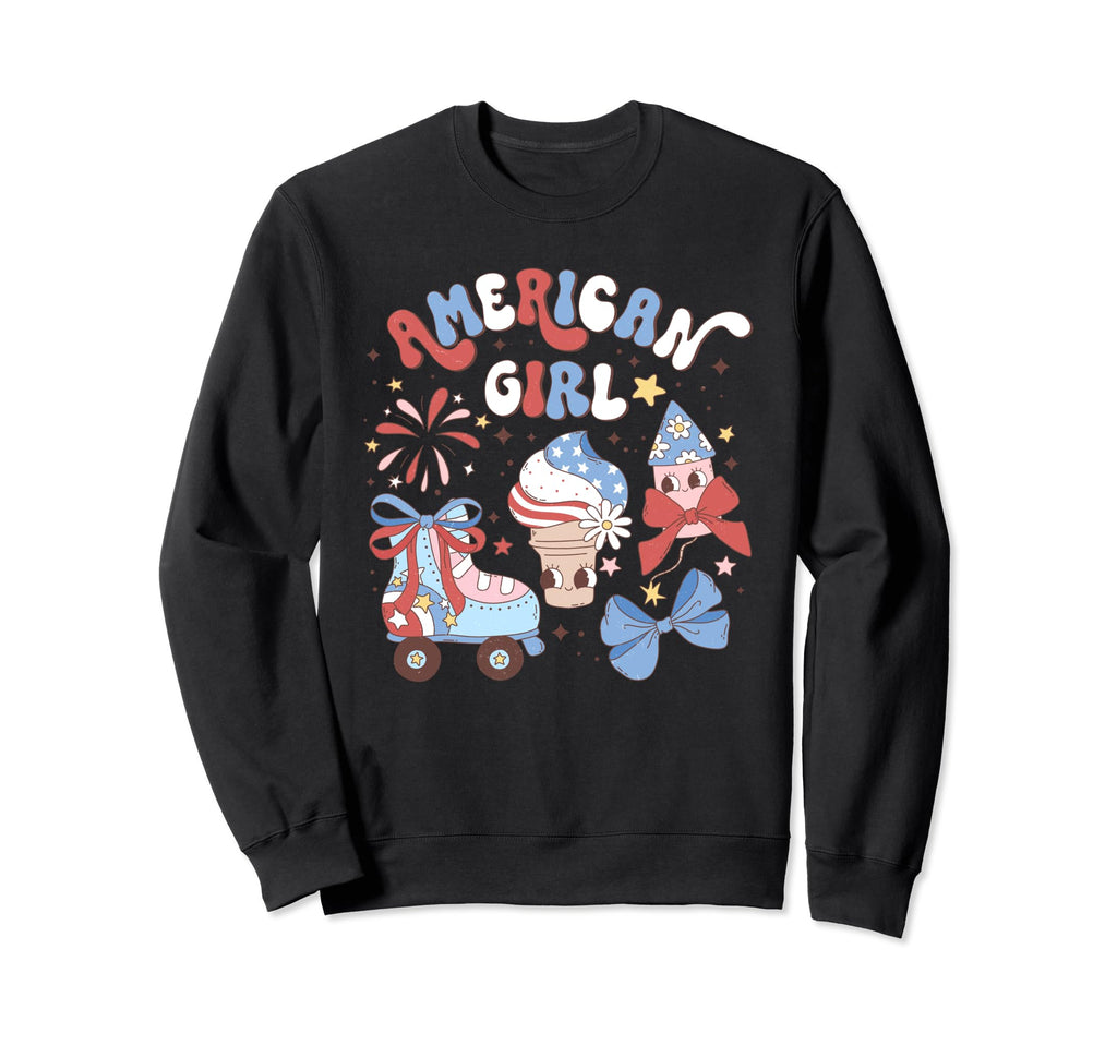 July 4Th Ice Cream Roller Skate Sweatshirt - Graphic Print for Adults - T-Shirt, Sweatshirt, Hoodie