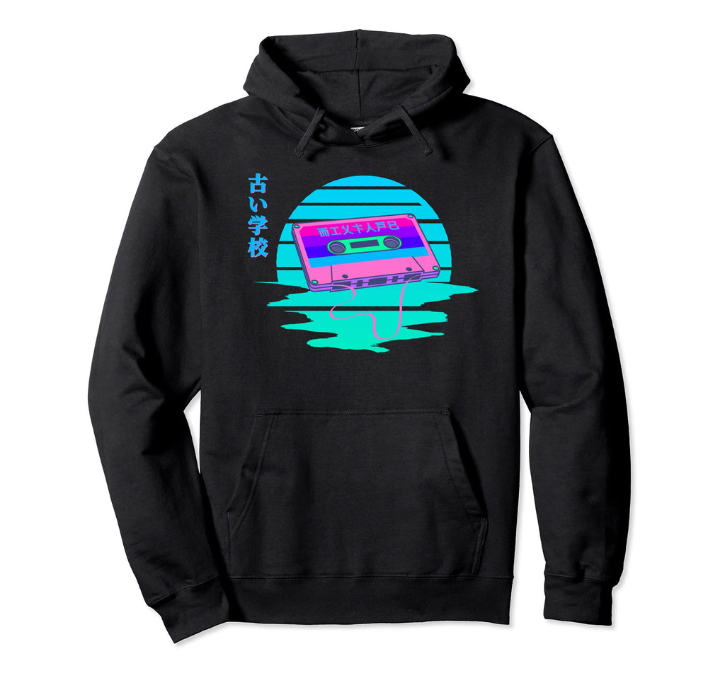 Vaporwave Aesthetic 80S 90S Mixtape Hoodie - Minimalist Print for Adults - T-Shirt, Sweatshirt, Hoodie