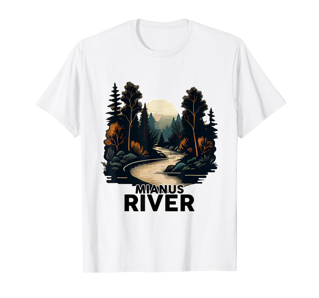 Mianus River Minimalist River Mianus T-Shirt - Graphic Print for Adults - T-Shirt, Sweatshirt, Hoodie
