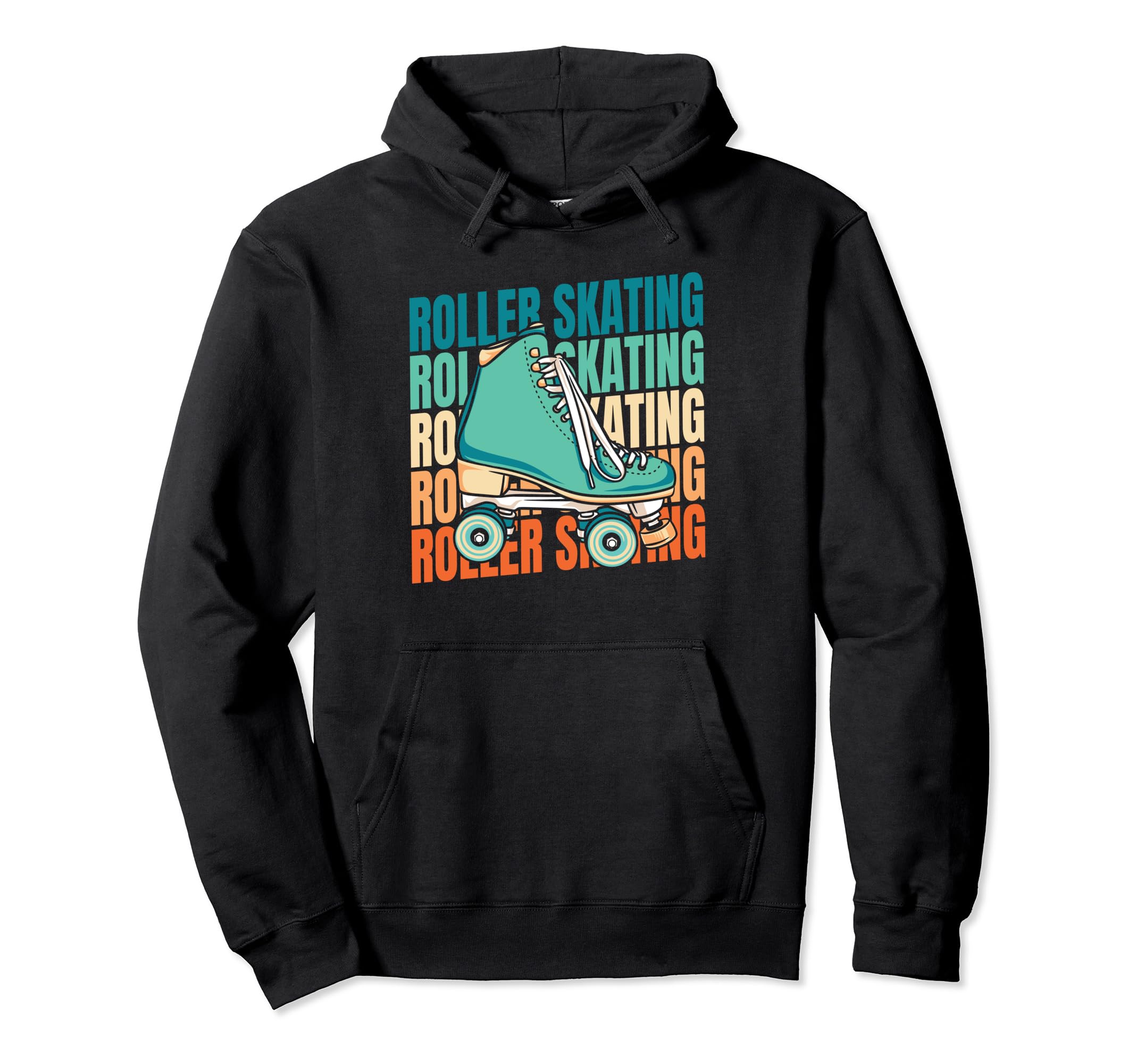 Skates Skater Roller Skating Hoodie - Unique Graphic Men Women - T-Shirt, Sweatshirt, Hoodie