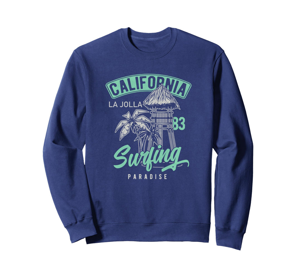 La Jolla 70S 80S Throwback Surf Sweatshirt - Novelty Apparel Men Women - T-Shirt, Sweatshirt, Hoodie