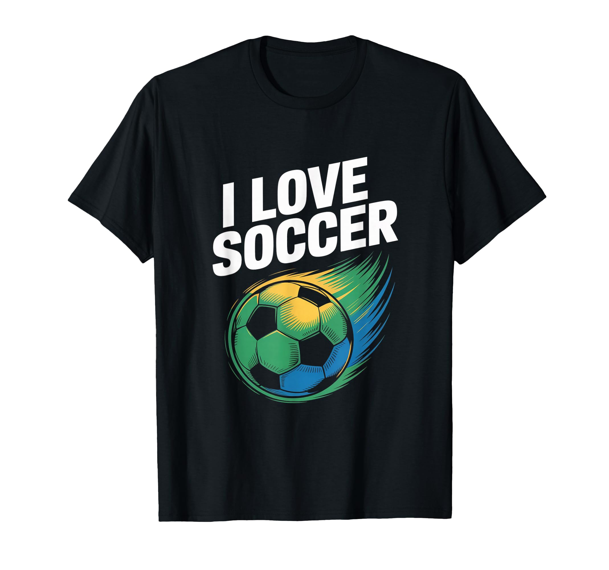 I Love Soccer Vibrant Ball Art T-Shirt - Minimalist Print Men Women - T-Shirt, Sweatshirt, Hoodie