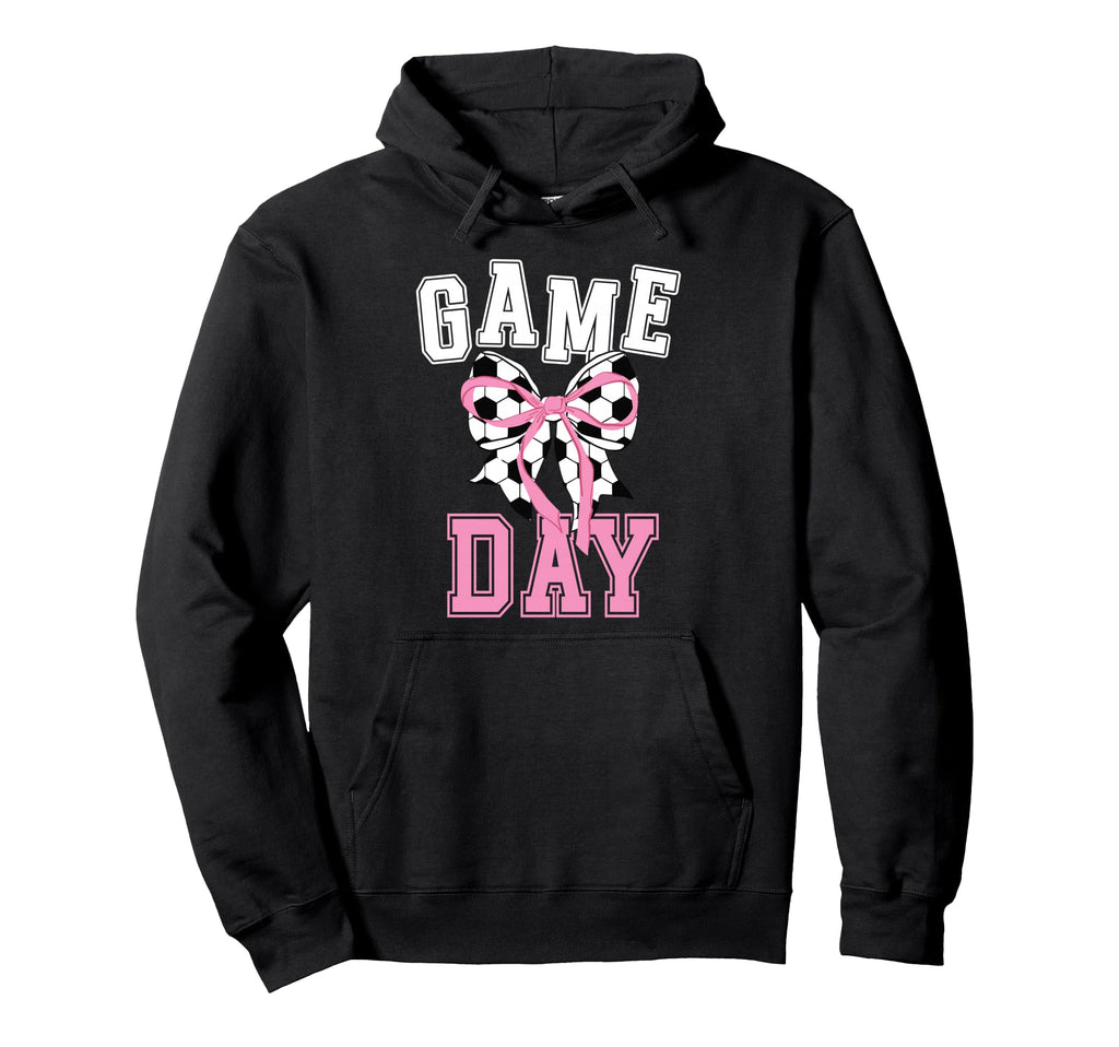 Game Day Soccer Game Day Coquette Hoodie - Unique Graphic Unisex - T-Shirt, Sweatshirt, Hoodie