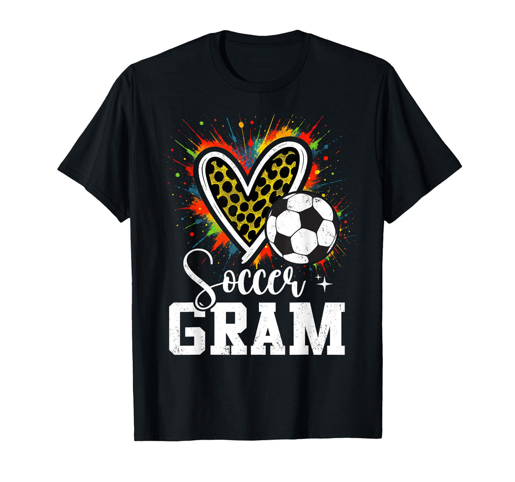 Soccer Gram Grandma Leopard Heart T-Shirt - Custom Art Print for Adults - T-Shirt, Sweatshirt, Hoodie