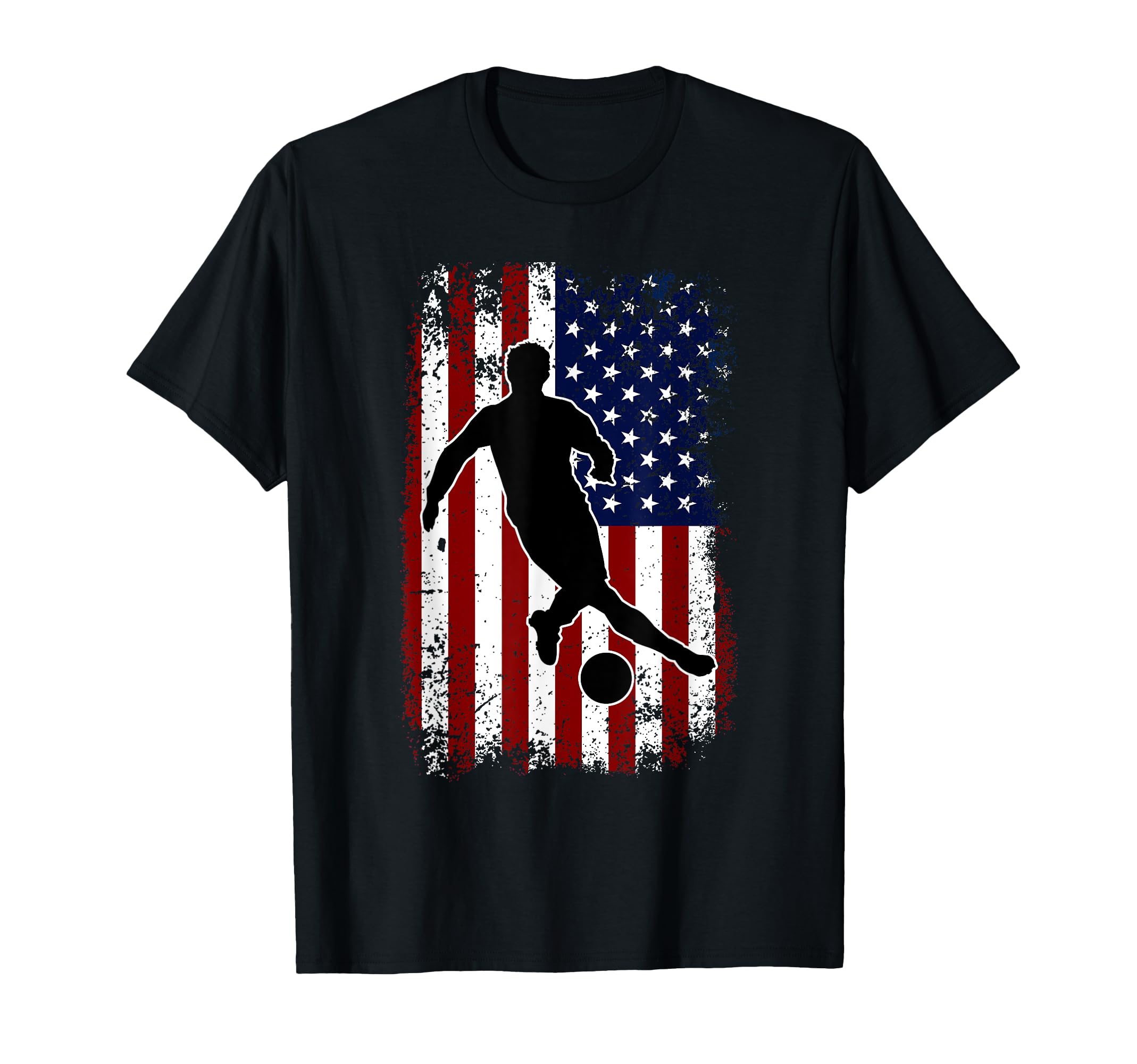 Soccer 4Th July Usa American Flag T-Shirt - Unique Graphic for Adults - T-Shirt, Sweatshirt, Hoodie