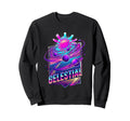 Celestial Retrowave Solar System 80S Sweatshirt - Minimalist Print Unisex - T-Shirt, Sweatshirt, Hoodie