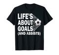 Soccer Lifes About Goals Soccer Lovers T-Shirt - Graphic Print Unisex - T-Shirt, Sweatshirt, Hoodie