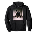 Funny Scared Startled Cat Jumping Hoodie - Streetwear Style for Adults - T-Shirt, Sweatshirt, Hoodie