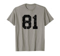 Distressed Sport Team Number 81 T-Shirt - Minimalist Print Men Women - T-Shirt, Sweatshirt, Hoodie